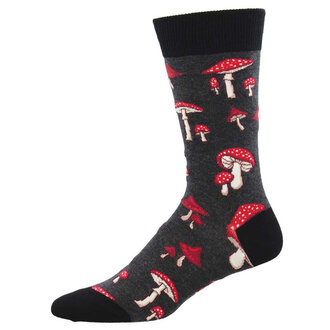 Socksmith Socksmith - Pretty Fly For A Fungi - Charcoal Heather - Crew - Men's