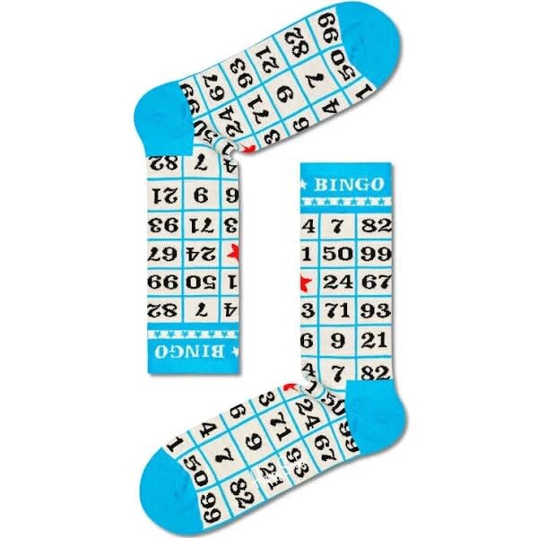 Happy Socks - Bingo Blue/White Crew Unisex