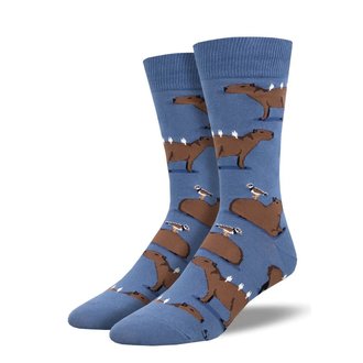 Socksmith Socksmith - Capybara - Blue - Crew - Men's