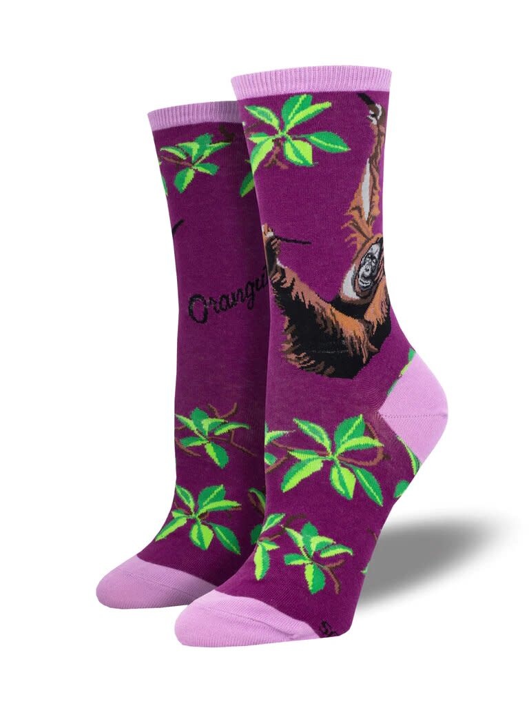 Socksmith - Orangutan - Purple - Crew - Women's