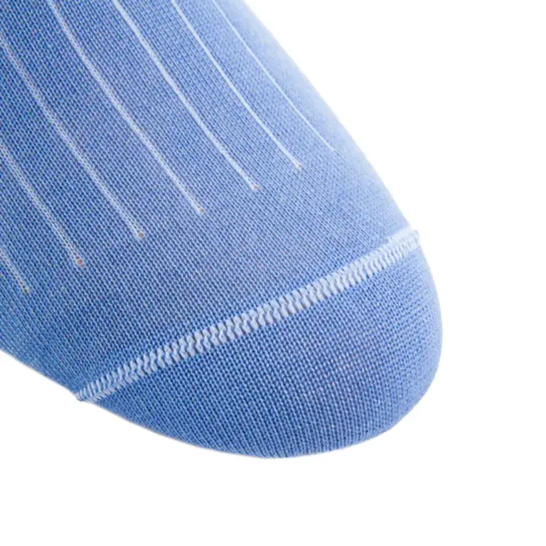 Dapper Classics Dapper Classics - Azure Blue Ribbed - Cotton - OTC