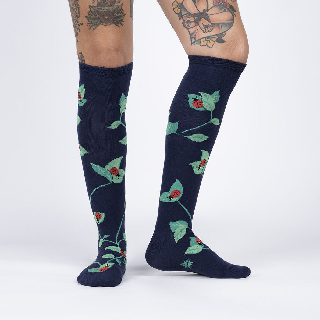 Sock It to Me - Luck Be A Lady Bug - F0557 - Knee High - Unisex