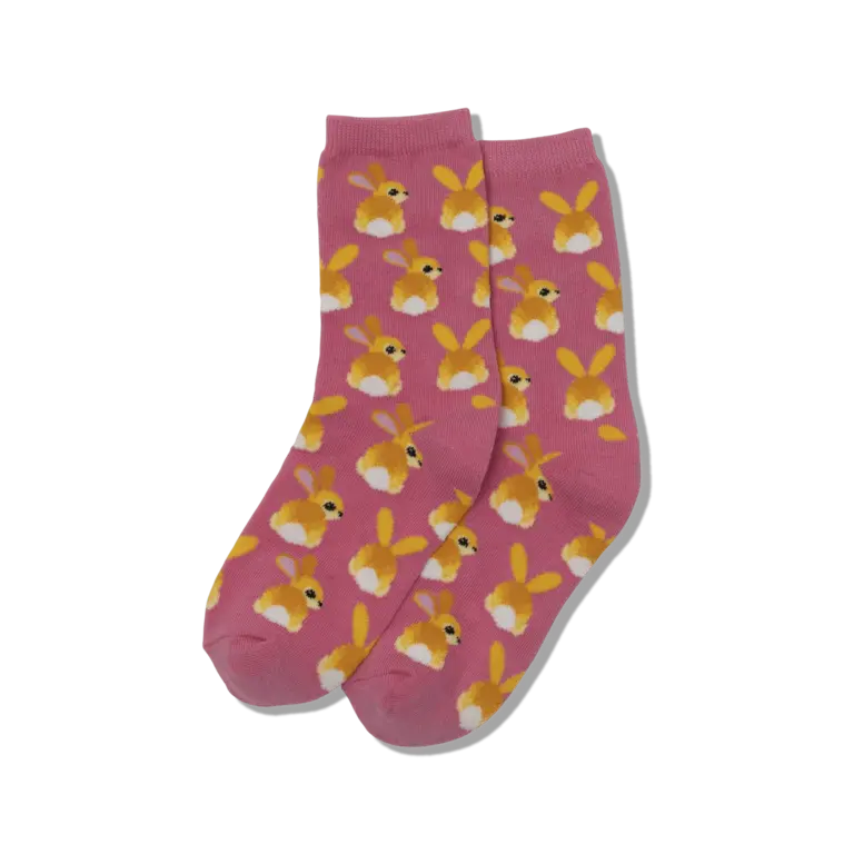 Hot Sox Hot Sox - Bunny Tails - Pink - Crew - Kid's