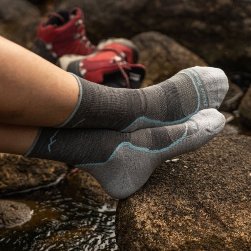 DARN TOUGH - Light Hiker Lightweight Micro Crew  Slate Women's