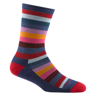 Darn Tough Vermont DARN TOUGH - Mystic Stripe - Lightweight Crew - Denim - Women's