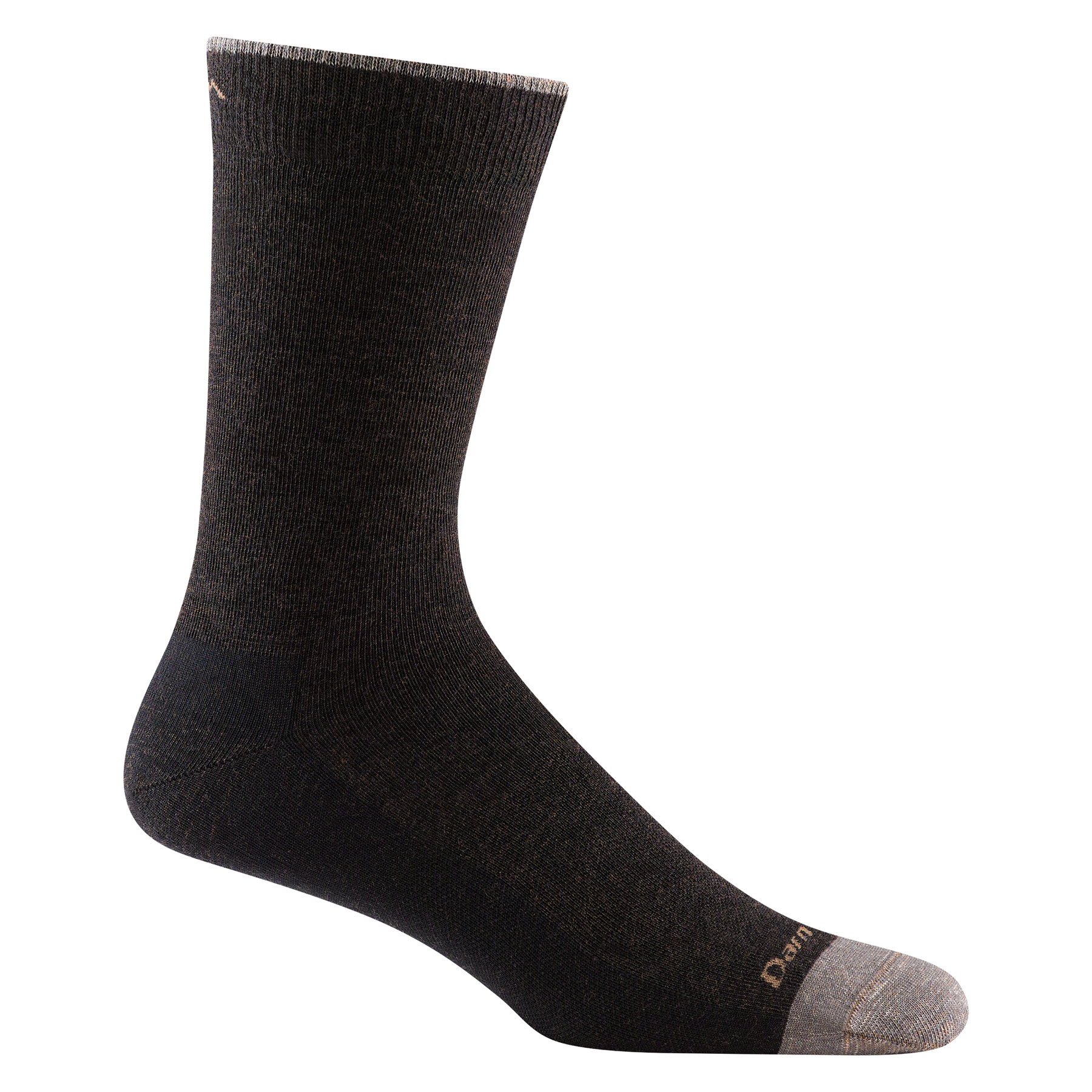 DARN TOUGH - Solid Lightweight Crew Chestnut Men's