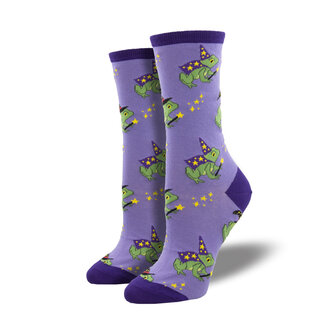 Socksmith Socksmith - Freaky Frogs - Purple - Crew - Women's