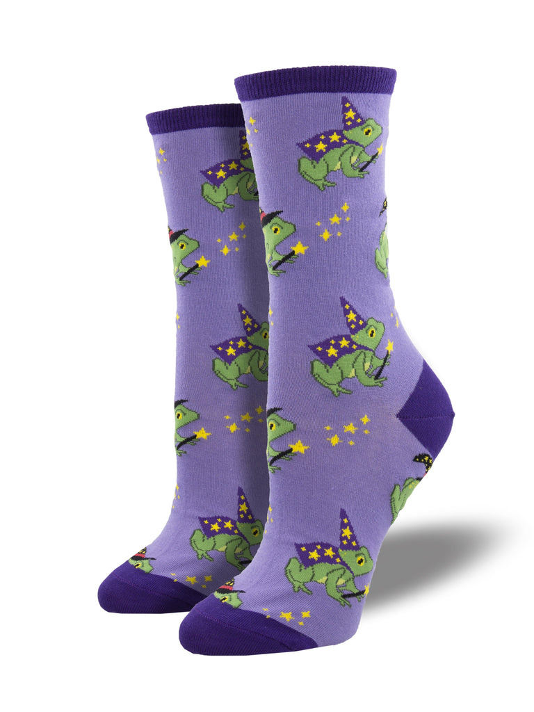 Socksmith - Freaky Frogs - Purple - Crew - Women's