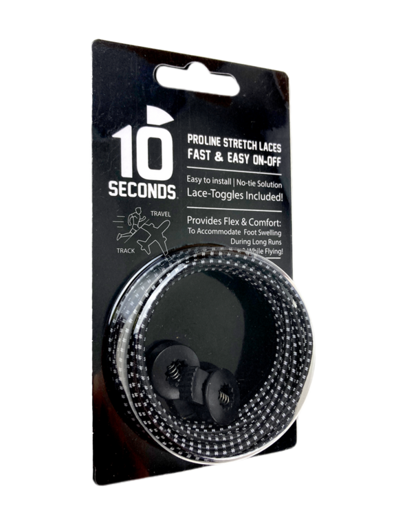 10 Seconds - Elastic Laces - Black Reflective