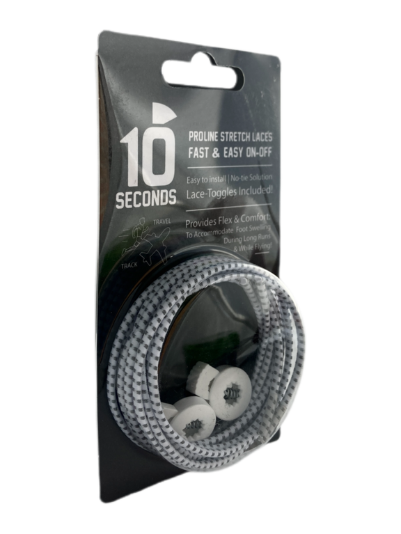 10 Seconds - Elastic Laces - White Reflective