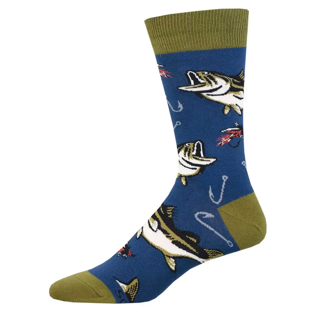 Socksmith - All About The Bass - Navy - Crew - Men's
