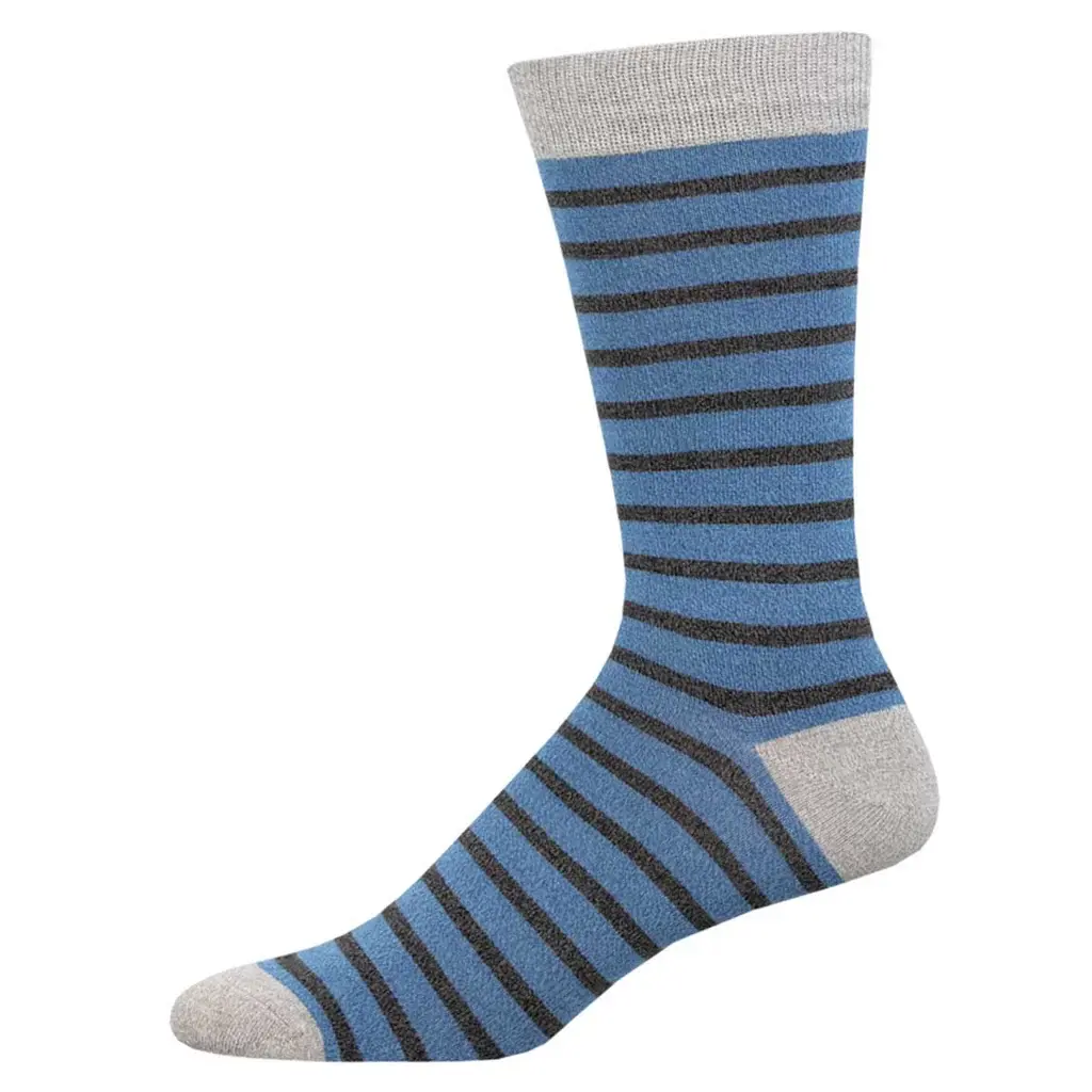 Socksmith - Bamboo - Sailor Stripe - Blue/Gray - Crew - Men's