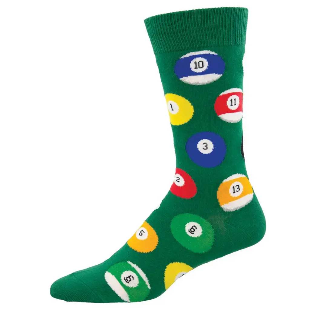 Socksmith - Billiard Balls - Green - Crew - Men's
