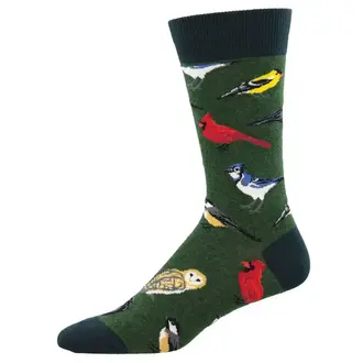 Socksmith Socksmith - Bird Is The Word - Green Heather - Crew - Men's