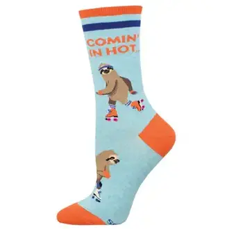 Socksmith Socksmith - Coming In Hot - Blue Heather - Crew - Women's