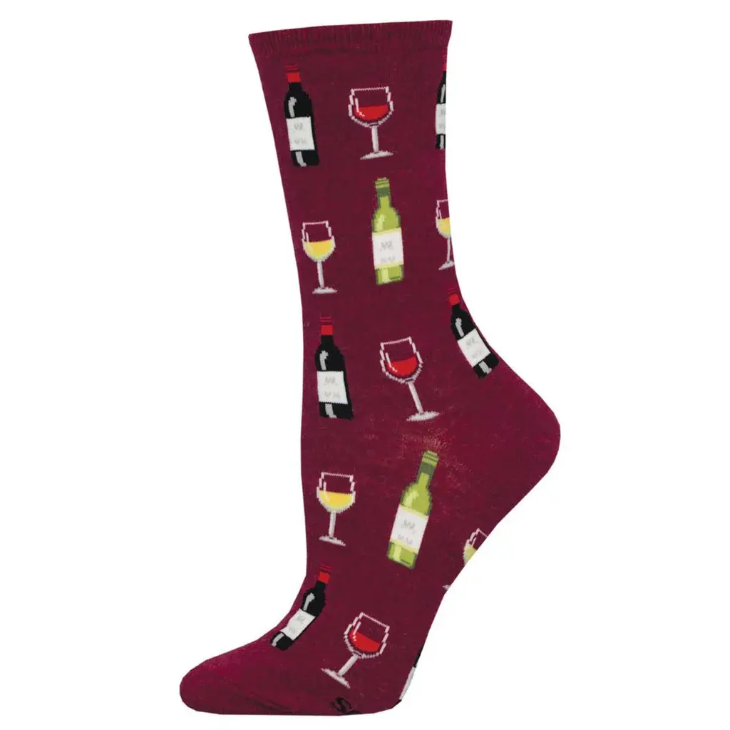 Socksmith - Fine Wine - Red Heather - Crew - Women's