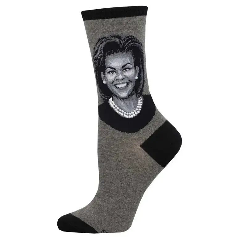 Socksmith Socksmith - First Lady Michelle - Heather Gray - Crew - Women's