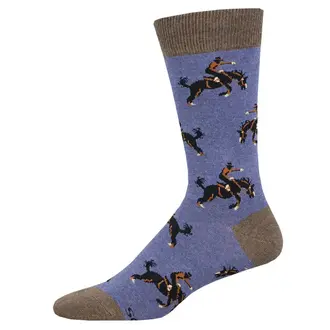 Socksmith Socksmith - Giddy Up - Blue Heather - Crew - Men's
