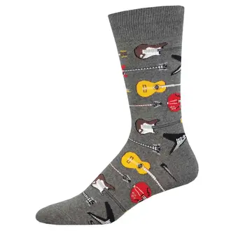 Socksmith Socksmith - Guitar Riff - Charcoal Heather - Crew - Men's