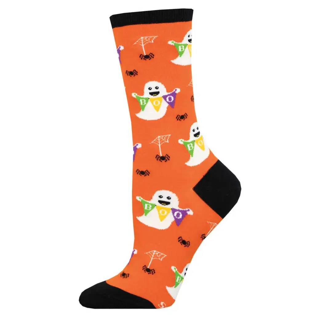 Socksmith - Haunted House Party - Orange - Crew - Women's