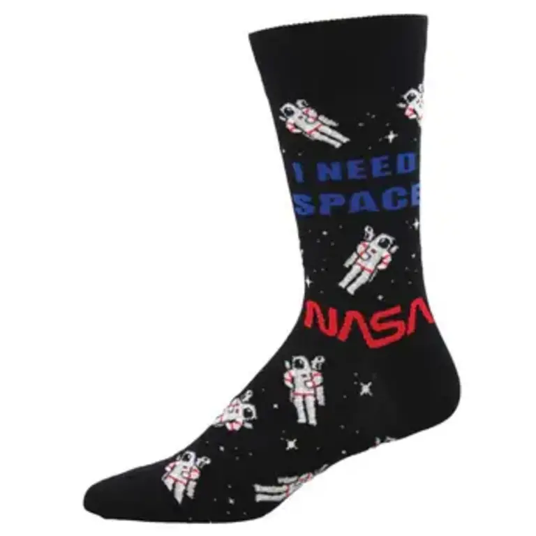 Socksmith Socksmith - I Need Space - Black - Crew - Men's