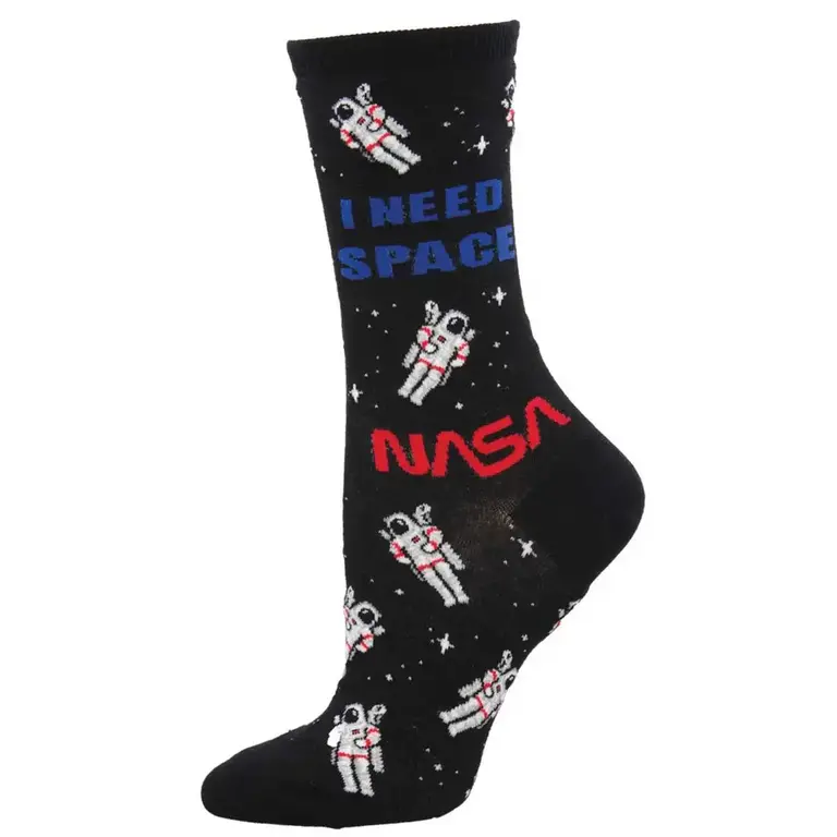 Socksmith Socksmith - I Need Space - Black - Crew - Women's