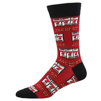 Socksmith Socksmith - Jackpot - Red - Crew - Men's