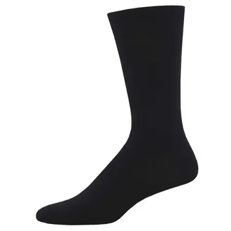 Socksmith Socksmith - King Size - Bamboo - Solid - Black - Crew - Men's