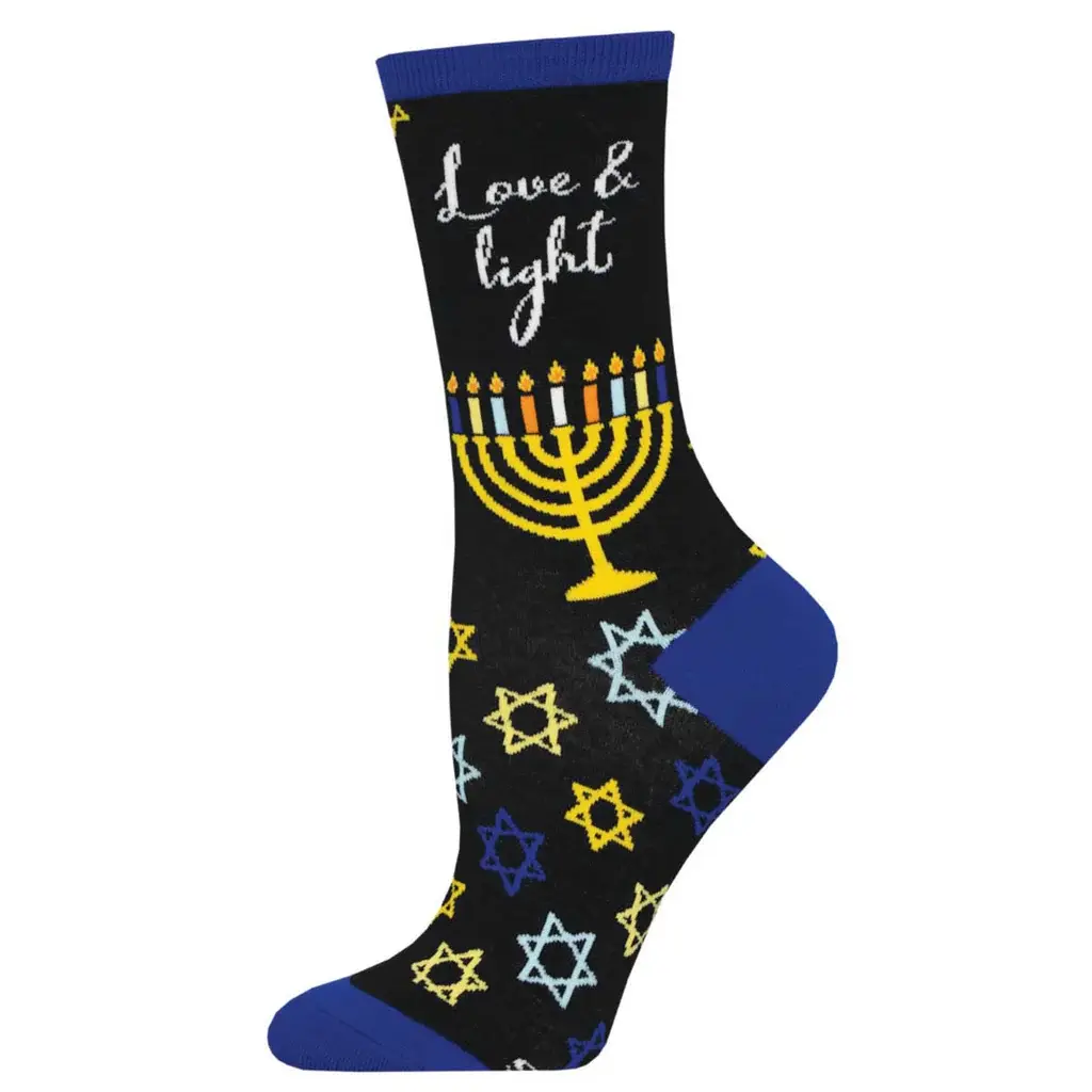 Socksmith - Love and Light - Black - Crew - Women's