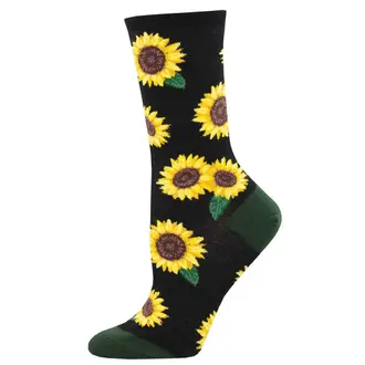 Socksmith Socksmith - More Blooming Socks - Black - Crew - Women's