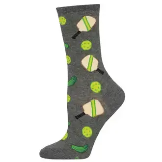 Socksmith Socksmith - Pickleball - Heather Gray - Crew - Women's