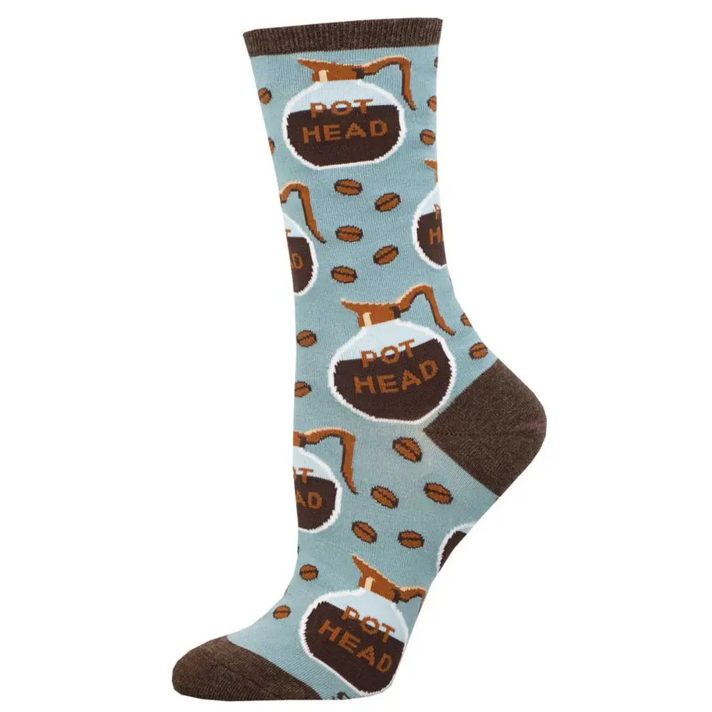 Socksmith - Pot Head - Steel Blue - Crew - Women's