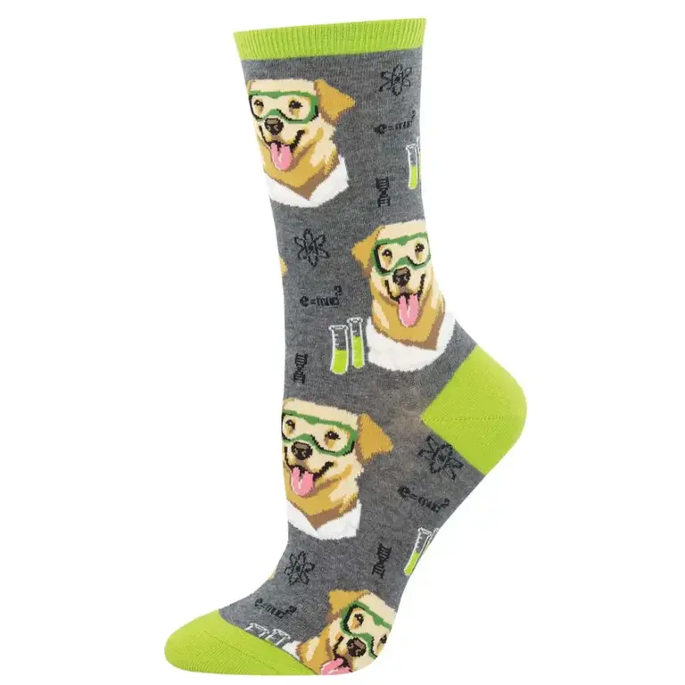 Socksmith Socksmith - Science Lab - Charcoal Heather - Crew - Women's