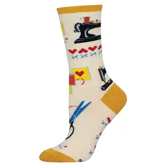 Socksmith Socksmith - Sew In Love - Ivory Heather - Crew - Women's