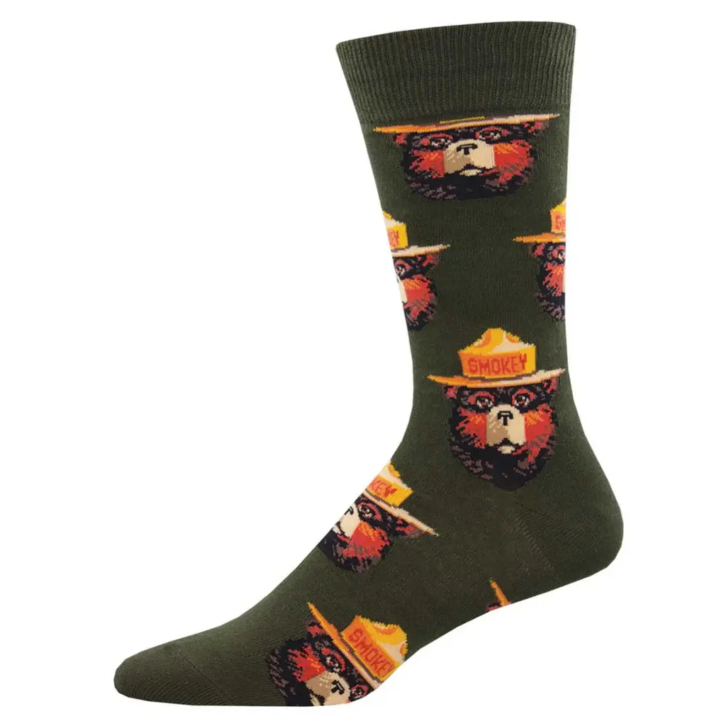 Socksmith - Smokey Face - Green - Crew - Men's