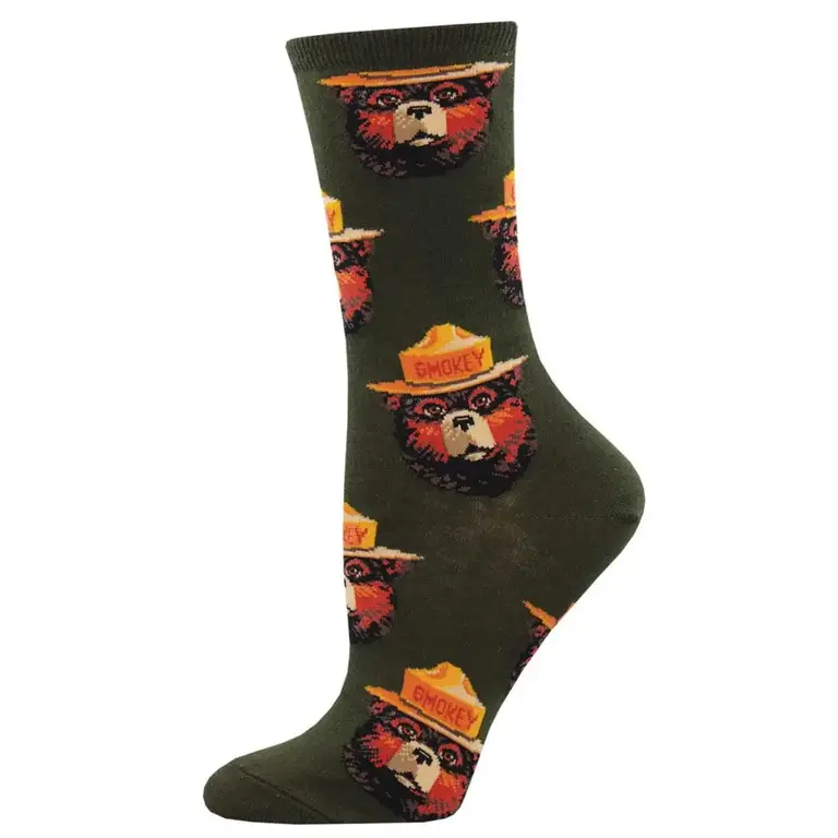 Socksmith Socksmith - Smokey Face - Green - Crew - Women's