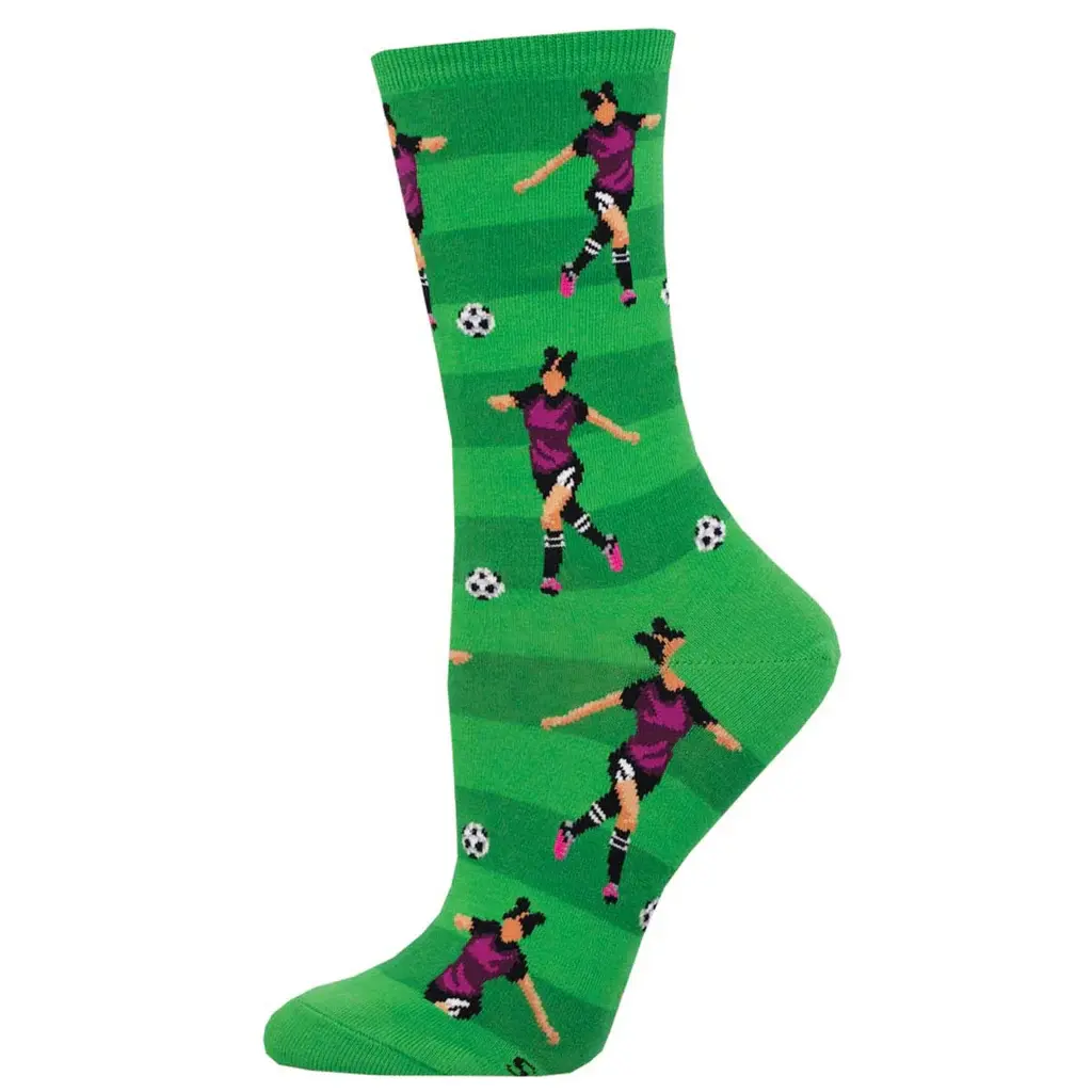 Socksmith - Soccer Star - Purple - Crew - Women's