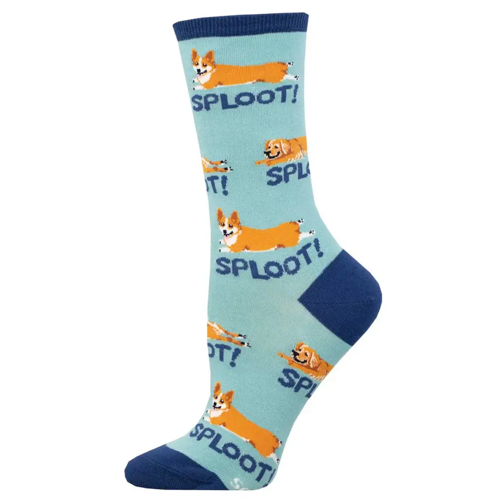 Socksmith - Sploot - Blue - Crew - Women's