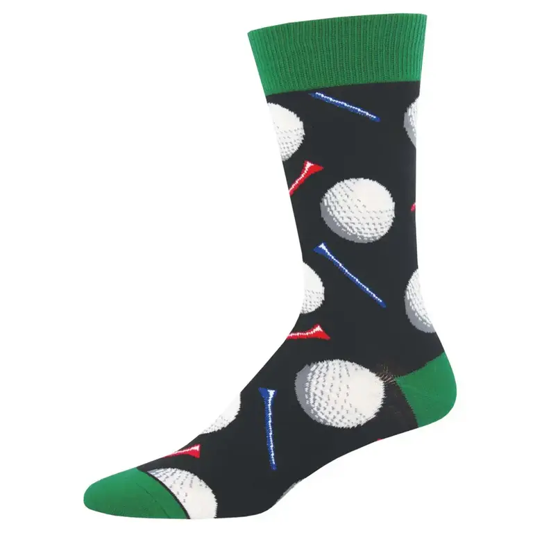 Socksmith Socksmith - Tee It Up - Black - Crew - Men's