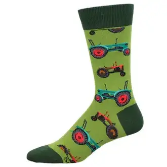 Socksmith Socksmith - Tractors - Green - Crew - Men's