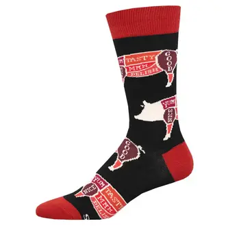 Socksmith Socksmith - Whole Hog - Black - Crew - Men's