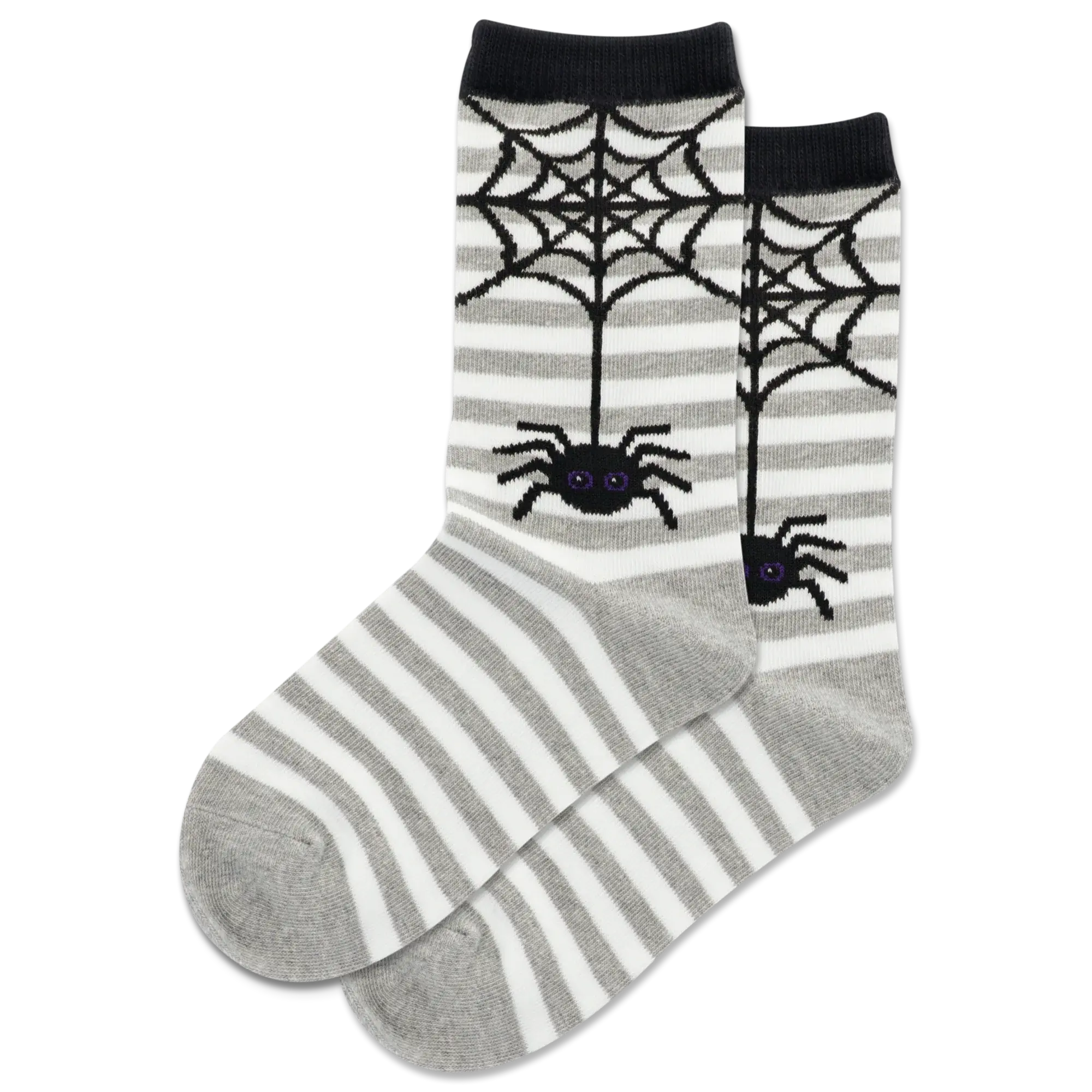 Hot Sox - Spider Stripe Gray Heather Crew Kid's