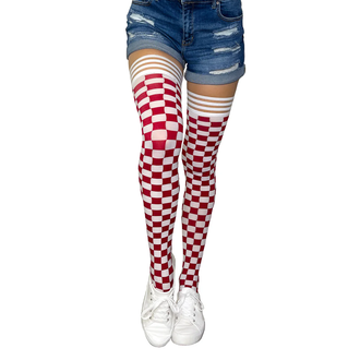 Kixies Kix'ies - Game Day - Thigh High - Crimson/White