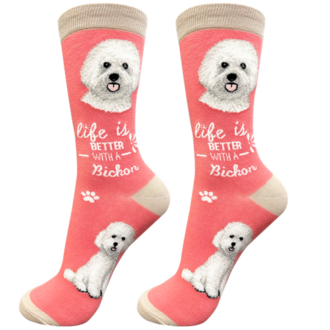 Life is Better LIFE IS BETTER - Bichon Frise - Crew - OSFM