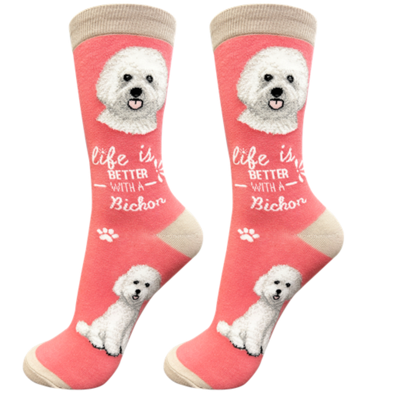 Life is Better LIFE IS BETTER - Bichon Frise - Crew - OSFM