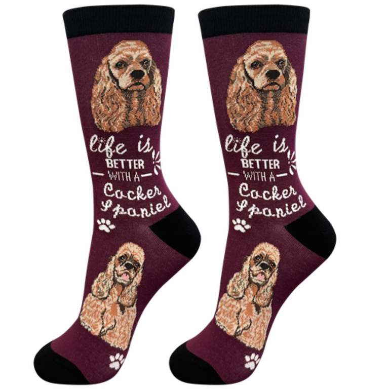 Life is Better LIFE IS BETTER - Cocker Spaniel - Crew - OSFM