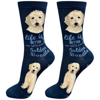 Life is Better LIFE IS BETTER - Goldendoodle - Navy - Crew - OSFM