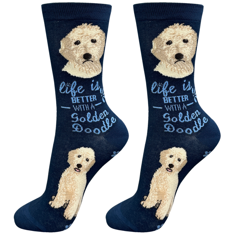 Life is Better LIFE IS BETTER - Goldendoodle - Navy - Crew - OSFM