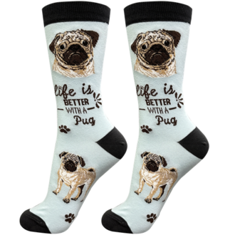 Life is Better LIFE IS BETTER - Tan Pug - Crew - OSFM