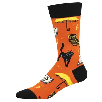 Socksmith Socksmith - Feeling Superstitious - Orange - Crew - Men's